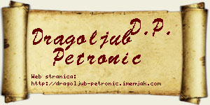 Dragoljub Petronić vizit kartica